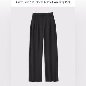 White Curve Love A&F Sloane Tailored Wide Leg Pant